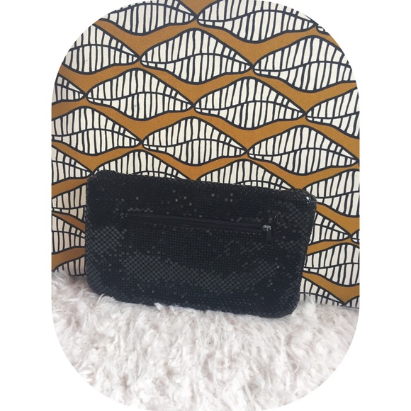 Black chain mail clutch with strap - Picture 2 of 4